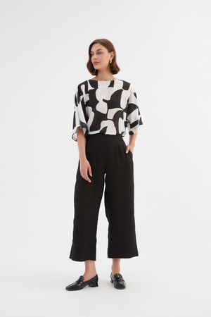 WIDE LEG LINEN PANT