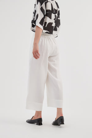 WIDE LEG LINEN PANT