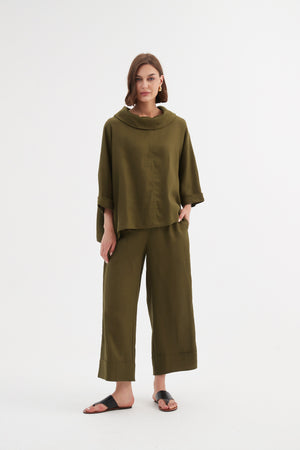 FUNNEL NECK BOXY TOP