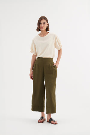 WIDE LEG LINEN PANT