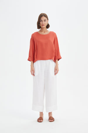 PLEAT HEM TOP