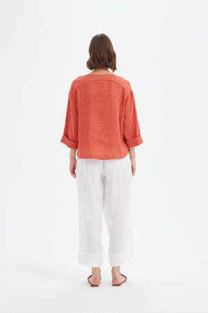 PLEAT HEM TOP