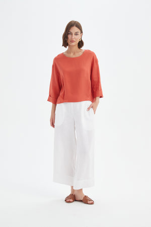 PLEAT HEM TOP