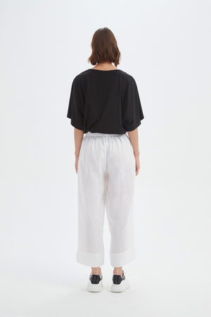 WIDE LEG LINEN PANT