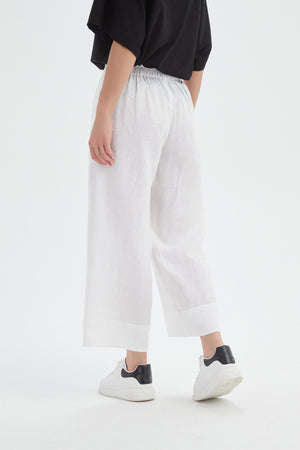 WIDE LEG LINEN PANT
