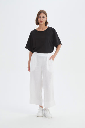 WIDE LEG LINEN PANT