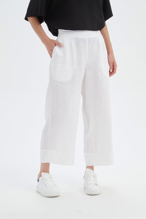 WIDE LEG LINEN PANT