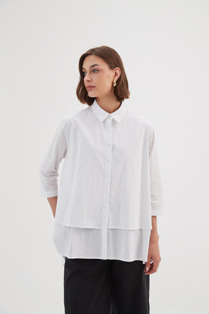 TIERED FRONT SHIRT