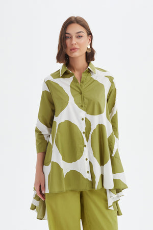 PRINT SWING BACK SHIRT