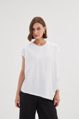 ASYMMETRIC SEAM TEE