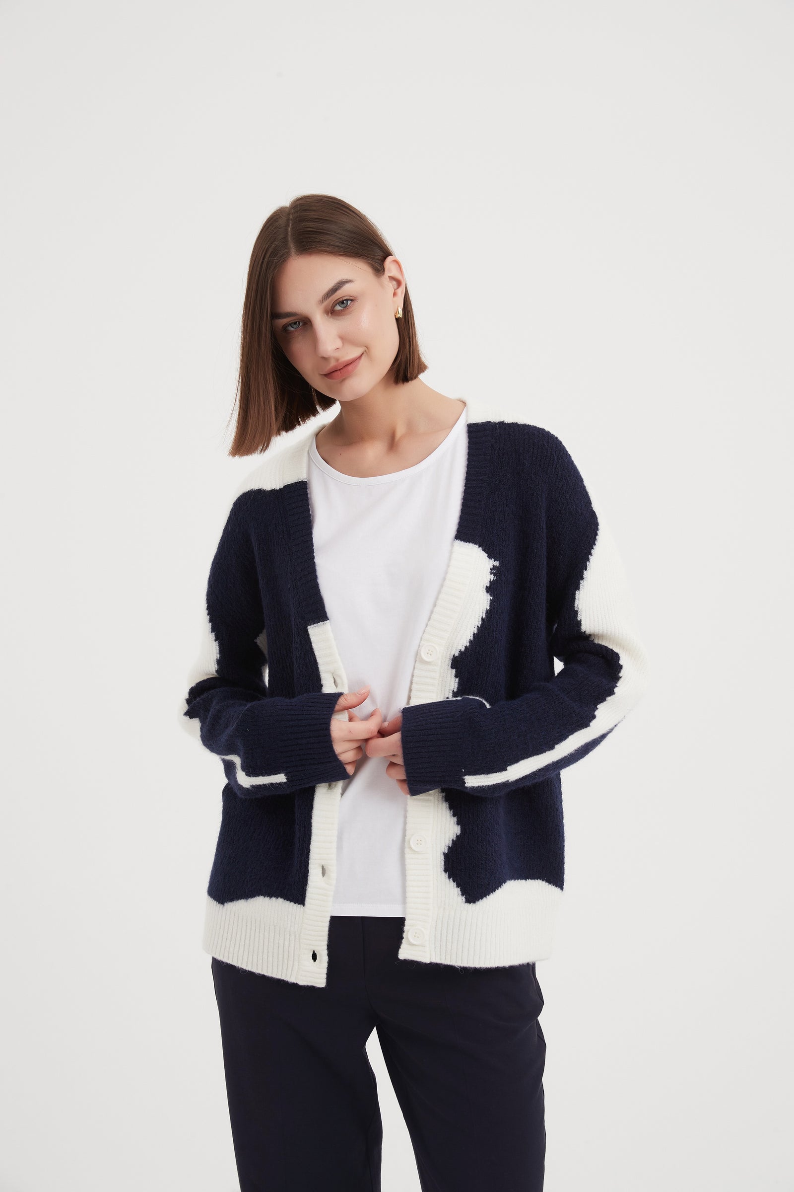 ABSTRACT PRINT CARDIGAN