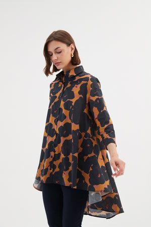 PRINT SWING BACK SHIRT