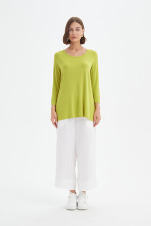3/4 SLEEVE HANKY HEM TEE