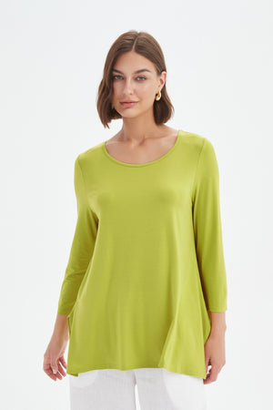 3/4 SLEEVE HANKY HEM TEE