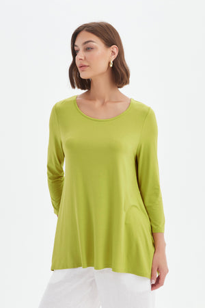3/4 SLEEVE HANKY HEM TEE