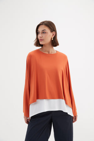 JERSEY OVERSIZED LAYER TOP