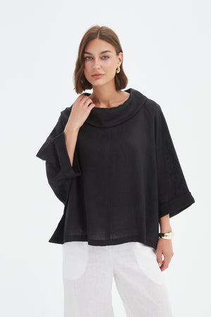 [PRE-ORDER] FUNNEL NECK BOXY TOP