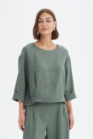 PLEAT HEM TOP