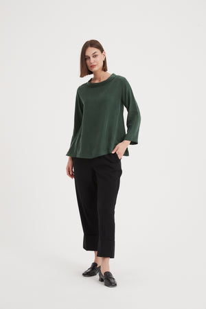 BELL SLEEVE MOCK NECK TOP