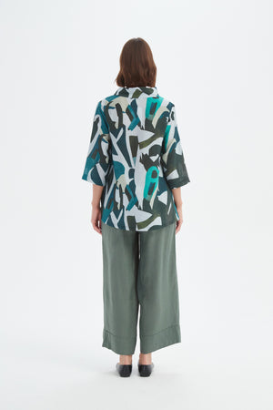 HIGH NECK PRINT TOP
