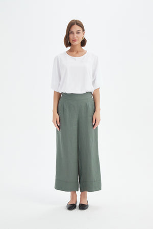 WIDE LEG LINEN PANT