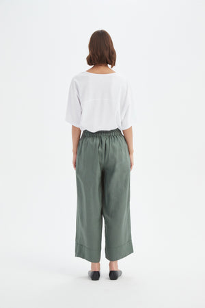 WIDE LEG LINEN PANT