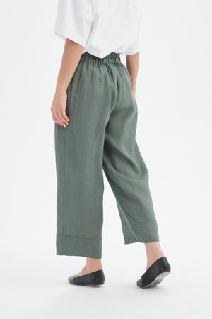 WIDE LEG LINEN PANT