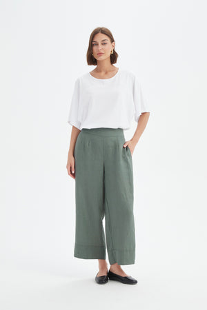 WIDE LEG LINEN PANT