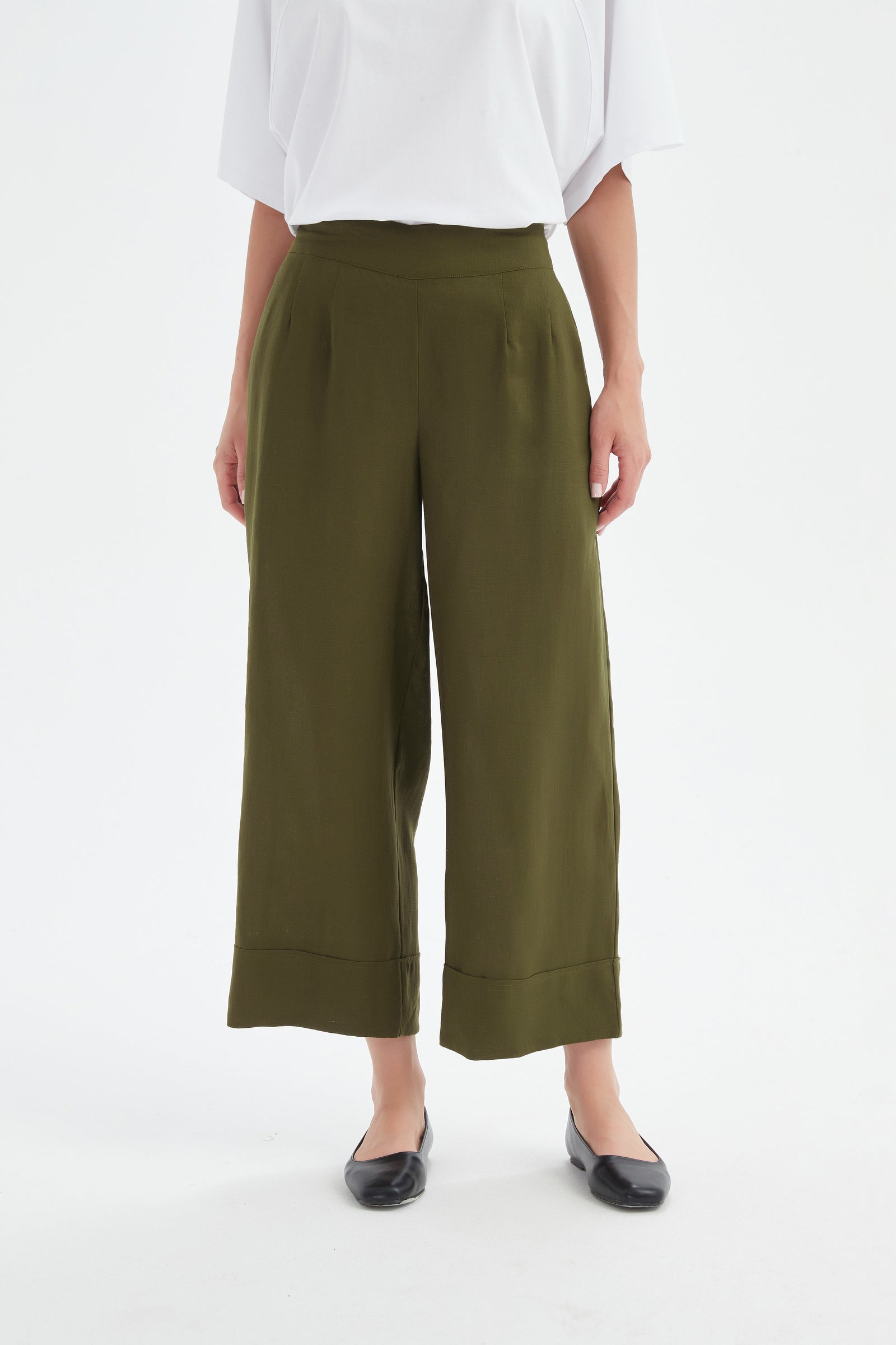WIDE LEG LINEN PANT