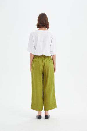 WIDE LEG LINEN PANT