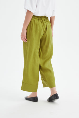 WIDE LEG LINEN PANT