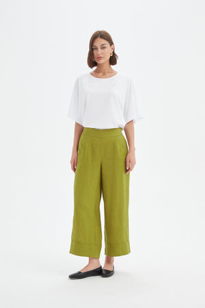 WIDE LEG LINEN PANT