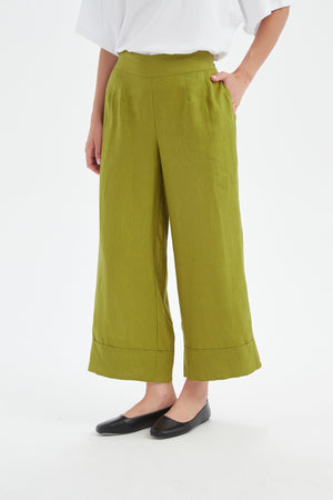 WIDE LEG LINEN PANT