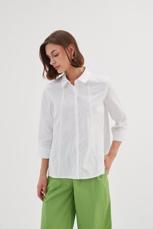 PIN TUCK DETAIL SHIRT