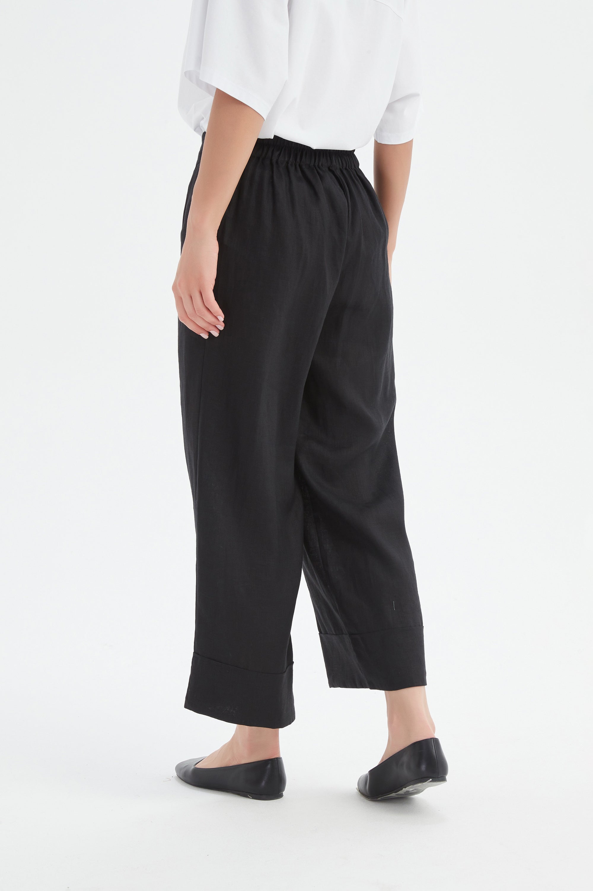 WIDE LEG LINEN PANT