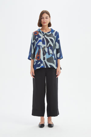 HIGH NECK PRINT TOP