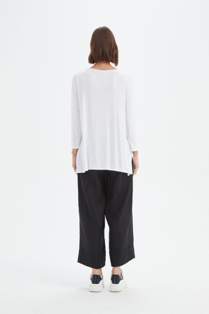 3/4 SLEEVE HANKY HEM TEE