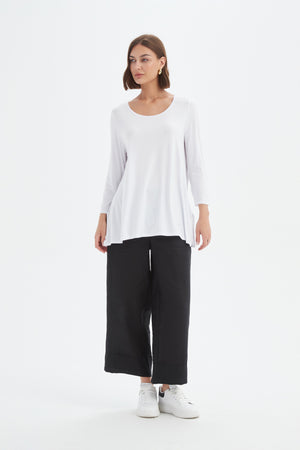 3/4 SLEEVE HANKY HEM TEE