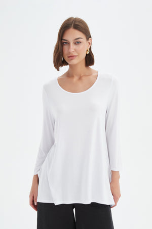3/4 SLEEVE HANKY HEM TEE