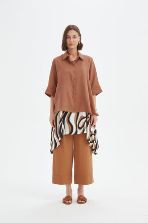 SEAM DETAIL BOXY SHIRT