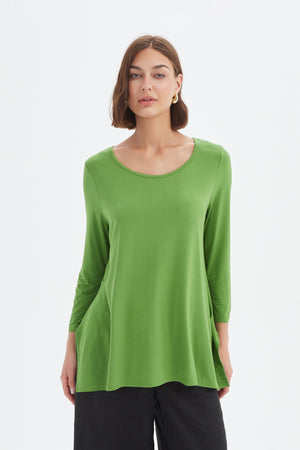 3/4 SLEEVE HANKY HEM TEE