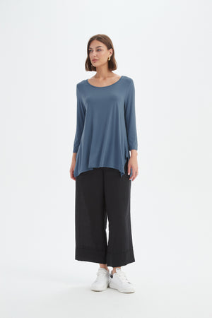 3/4 SLEEVE HANKY HEM TEE