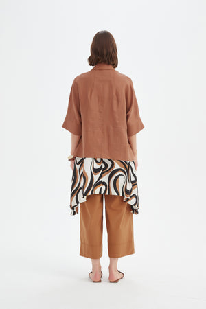 SEAM DETAIL BOXY SHIRT