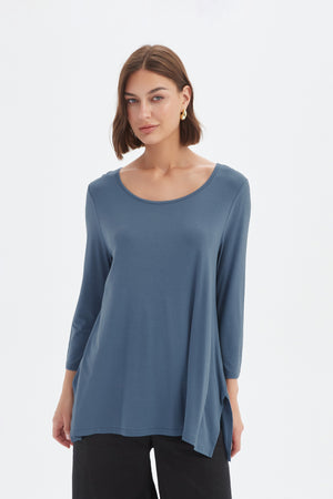 3/4 SLEEVE HANKY HEM TEE
