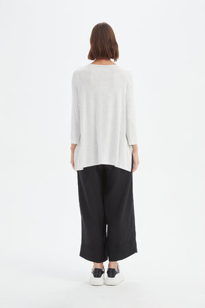 3/4 SLEEVE HANKY HEM TEE