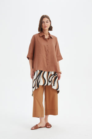SEAM DETAIL BOXY SHIRT