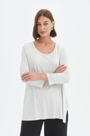 3/4 SLEEVE HANKY HEM TEE