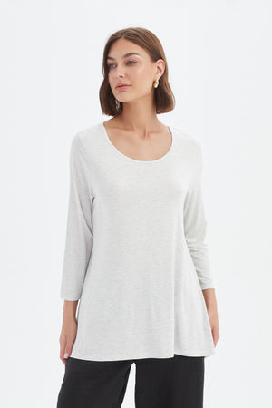 3/4 SLEEVE HANKY HEM TEE