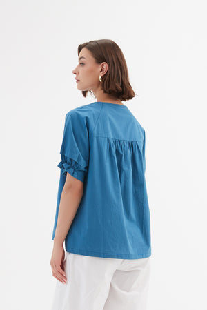 RUFFLE SLEEVE DETAIL TOP