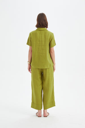 SHAWL COLLAR PLEAT TOP